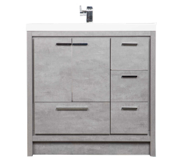 CBI Enna 36  Inch Modern Bathroom Vanity Cemeng Grey, TN-LA900R-CG