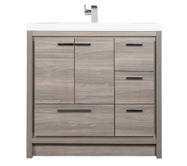 CBI Enna 36  Inch Modern Bathroom Vanity Maple Grey, TN-LA900R-MPG