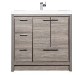 CBI Enna 36  Inch Modern Bathroom Vanity Maple Grey, TN-LA900L-MPG
