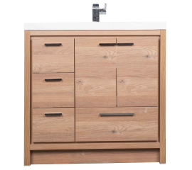 Enna 36 Inch Modern Bathroom Vanity in Natural Oak, TN-LA900L-RO