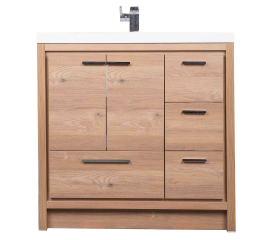 Enna 36 Inch Modern Bathroom Vanity in ,Natural Oak