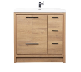 Enna 36 Inch Modern Bathroom Vanity in Natural Oak, TN-LA900R-NO