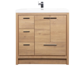 Enna 36 Inch Modern Bathroom Vanity in Natural Oak, TN-LA900L-NO
