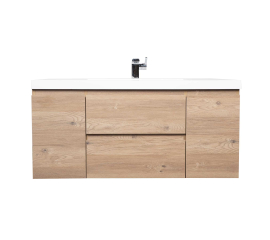Angela 48" Wall Mounted Modern Single Vanity, Red Oak TN-AG1200-RO