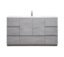 CBI Edison 60 Inch Single Modern Bathroom Vanity , Cement Grey TN-ED1500S-CG