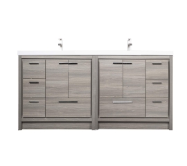 Enna 72" Free Standing Bath Vanity with Double Sink, Maple Grey TN-LA1800-MPG