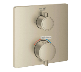 GROHTHERM 24111EN0 DUAL Dual Function 2-Handle Thermostatic Valve Trim Brushed Nickel