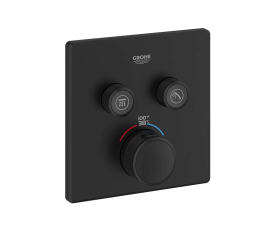 Grohe - 291412430 - Dual Function Thermostatic Valve Trim Matte Black