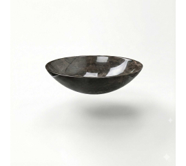 16 Inch Hand-Carved Dark Emperador Marble Vessel Sink