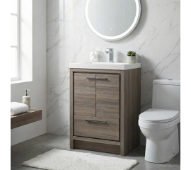 CBI Enna 24 Inch Modern Bathroom Vanity in Maple Grey TN-LA600-MPG