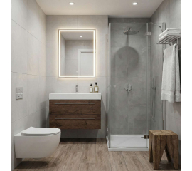 32 Inch Wall-Mount Contemporary Bathroom Vanity, Rose wood,  TN-M800-RW