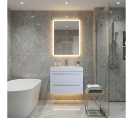 27 inch Wall Mounted Single Bathroom Vanity Set,  High Gloss White TN-T690-HGW