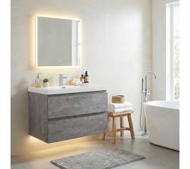 Angela 30 Inch  Wall-Mount Bathroom Vanity TN-AG750-CG, Cement Grey