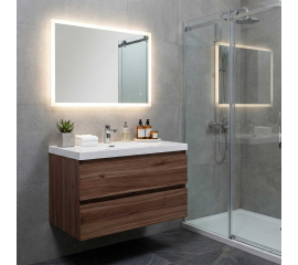 Angela 30 inch Wall-Mount Bathroom Vanity Walnut TN-AG750-WN