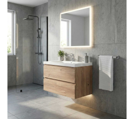 Angela 30" Wall-Mount Bathroom Vanity ,White Oak TN-AG750-RO