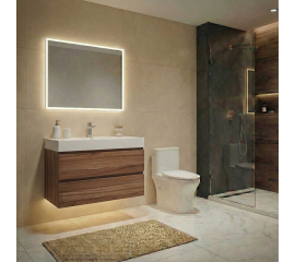 Angela 32 Inch Wall-Mount Bathroom Vanity,  Wanut TN-AG800-WN