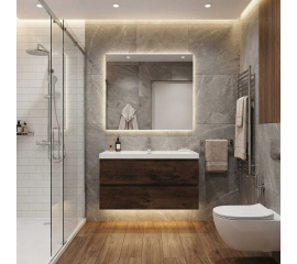 Angela 36 inch  Wall-Mount Bathroom Vanity in Rosewood TN-AG900-1-RW