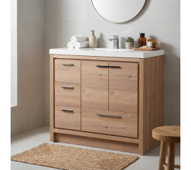 Enna 36 Inch Modern Bathroom Vanity in Natural Oak, TN-LA900L-RO