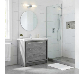 CBI Enna 36  Inch Modern Bathroom Vanity Maple Grey, TN-LA900L-CG