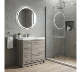 CBI Enna 36  Inch Modern Bathroom Vanity Maple Grey, TN-LA900L-MPG