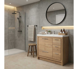 Enna 36 Inch Modern Bathroom Vanity in Natural Oak, TN-LA900R-NO