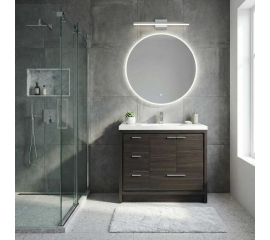 CBI Enna 36  Inch Modern Bathroom Vanity TN-LA900L-CO, Char OakCBI Enna 36  Inch Modern Bathroom Vanity TN-LA900L-CO, Char Oak
