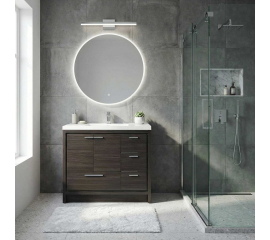 CBI 42 Inch Modern Bathroom Vanity Char Oak TN-LA1065R-CO