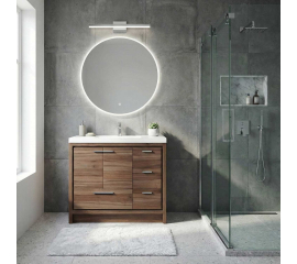CBI 42 Inch Modern Bathroom Vanity TN-LA1065R-WN, Walnut