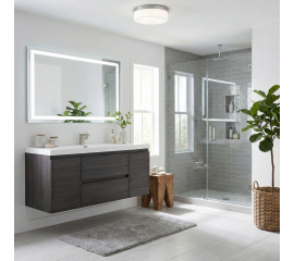 48  inch Angela Wall Mounted Modern Single Vanity New Ebony TN-AG1200-NE