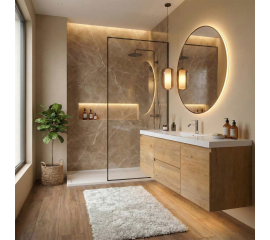 Angela 60 Inch  Wall Mounted Modern Single Vanity,  Natural Oak