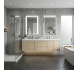 Andes 72" Contemporary Double Wall Mounted , White Oak  TN-AD1800-WOAndes 72" Contemporary Double Wall Mounted , White Oak  TN-AD1800-WO