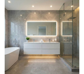 BuyAngela 71" Contemporary Double Wall Mounted High Gloss Grey TN-AG1800-1-HGCG on www.conceptbaths.com, FREE SHIPPING