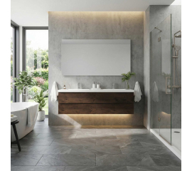 Angela 72" Contemporary Double Wall Mounted Rosewood TN-AG1800-1-RW