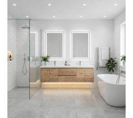 Andes 72" Contemporary Double Wall Mounted , Natural Oak TN-AD1800-1-NO Andes 72" Contemporary Double Wall Mounted , Natural Oak TN-AD1800-1-NO