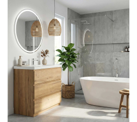 Edison 30 inch  Single Bathroom Vanity Set, Natural OakEdison 30 inch  Single Bathroom Vanity Set, Natural Oak