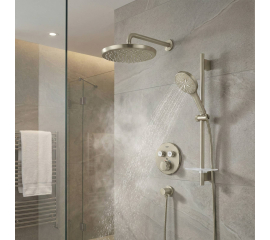 GROHE 29137ENO THERMOSTATIC 2 WAY SHOWER SET WITH SHOWER HEAD AND HANDSHOWER BRUSHED NICKEL INFINITY FINISH