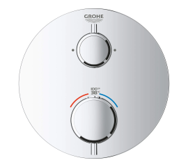 GROHE Grohtherm Two Handle Thermostatic Valve Trim in StarLight Chrome