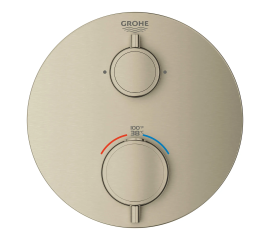 Grohe Grohtherm Two Handle Thermostatic Valve Trim in Brushed Nickel