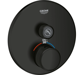 Grohe - 291362430 Grohtherm Single Function Thermostatic Valve Trim Only with Double Knob Handles and Volume Control - Less Rough In