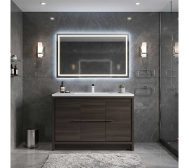 CBI Enna 47 Inch Grey Oak Modern Bathroom Vanity TN-LA1200-GO