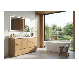 CBI Edison 48 Inch Single Modern Bathroom Vanity in Natural oak, TN-ED1200-NO