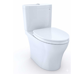 TOTO Aquia IV 0.9 / 1.28 GPF Dual Flush Two Piece Elongated Toilet with Push Button Flush - Seat Included