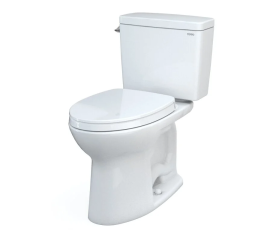Drake Two-Piece Elongated 1.28 GPF TORNADO FLUSH Toilet with CEFIONTECT and SoftClose Seat, WASHLET+ Ready, Cotton White - MS776124CEG#01