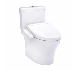 TOTO Washlet+ Aquia IV Two-piece Elongated Dual Flush 1.28 And 0.9 GPF Toilet And Washlet S2 Bidet Seat