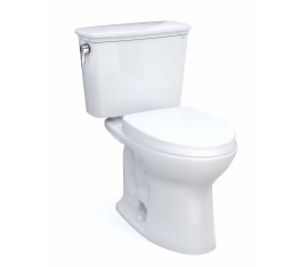 TOTO Drake 1.28 GPF Two Piece Elongated Chair Height Toilet with Left Hand Lever - Seat Included