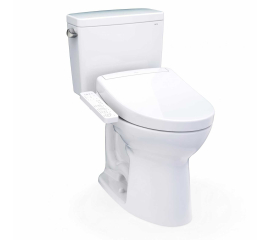 TOTO Drake Washlet+ Two-piece Elongated 1.28 GPF Universal Height Tornado Flush Toilet With S2 Bidet Seat