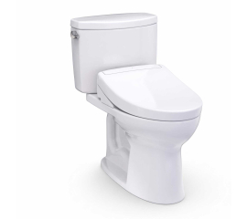 TOTO Washlet+ Drake II Two-piece Elongated 1.28 GPF Toilet And Washlet+ S5 Bidet Seat