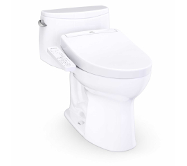 TOTO Ultramax 1.28 GPF One Piece Elongated Toilet with Left Hand Lever - Bidet Seat Included