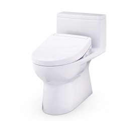 TOTO Redington 1.28 GPF One Piece Elongated Toilet with Left Hand Lever - Bidet Seat Included