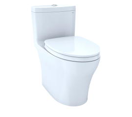 TOTO Aquia IV 0.9 / 1.28 GPF Dual Flush Two Piece Elongated Chair Height Toilet with Left Hand Lever - Seat Included